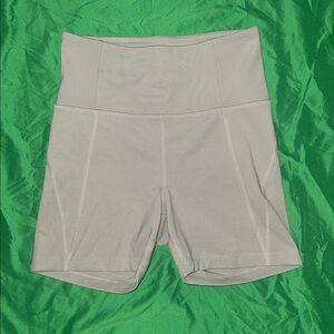 Girlfriend Collective High-Waisted Gray/ Sage Green Athletic Shorts size Small